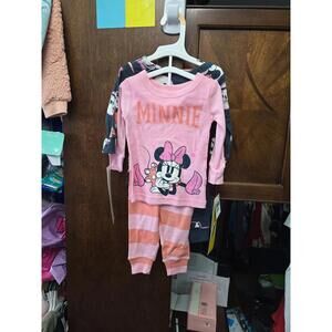 12m brand new two pairs of disney minnie mouse pajamas items, 672